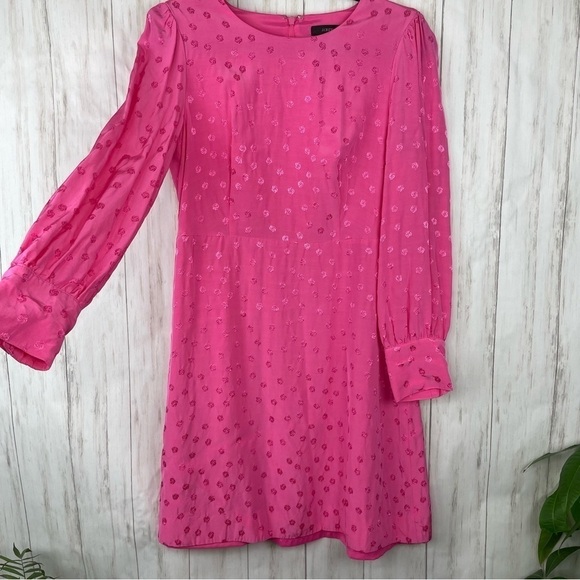 J. Crew Pink Shift Dress Jacquard Floral size 6 - Picture 6 of 11